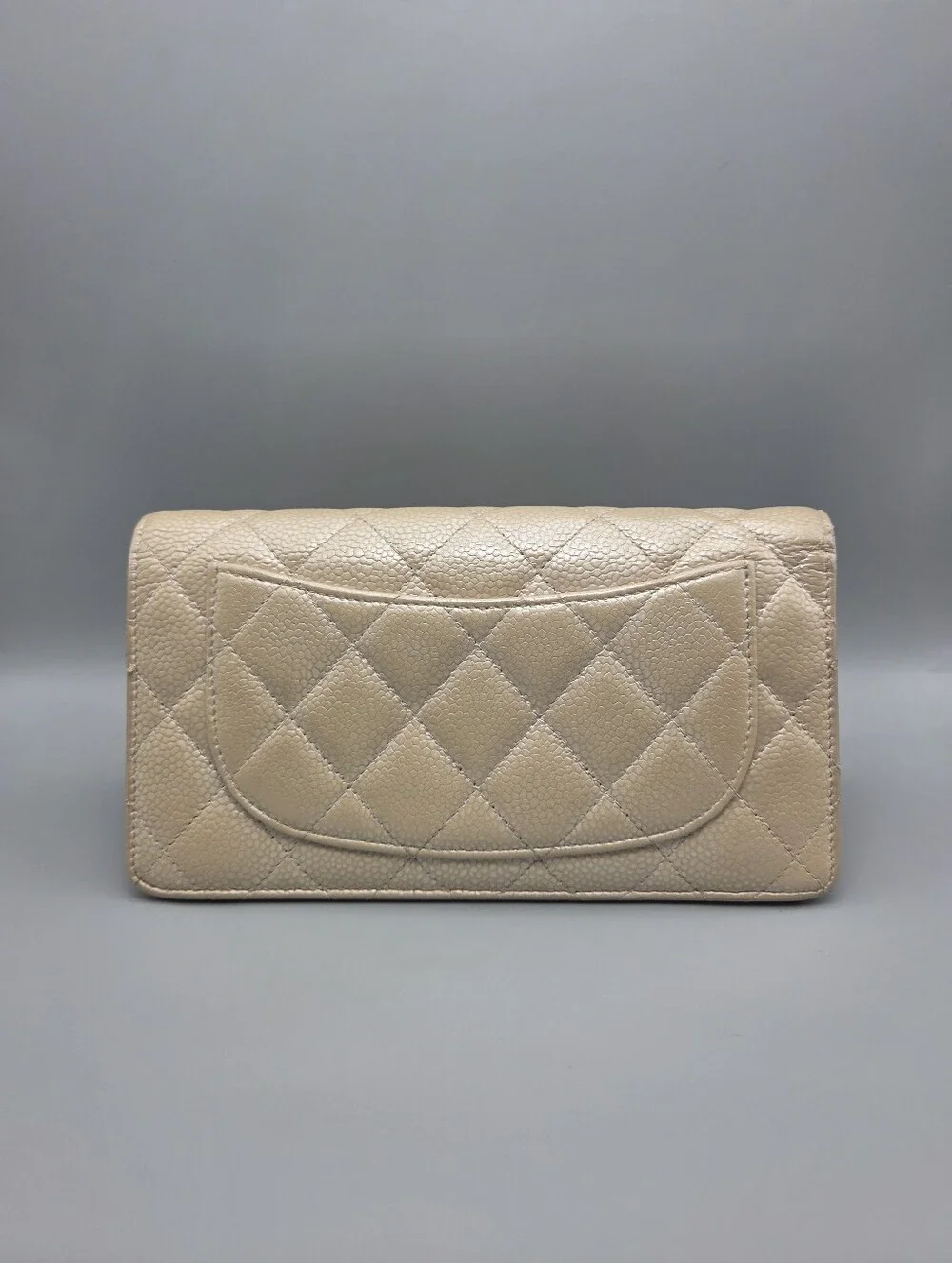 💛CANEL Authentic Gold Metallic Quilted Leather Wallet/Clutch💛